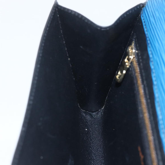 LOUIS VUITTON Epi Art Deco Clutch Bag Blue M52635 LV Auth th6575