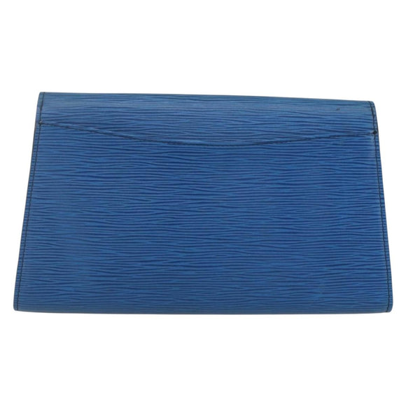 LOUIS VUITTON Epi Art Deco Clutch Bag Blue M52635 LV Auth th6575