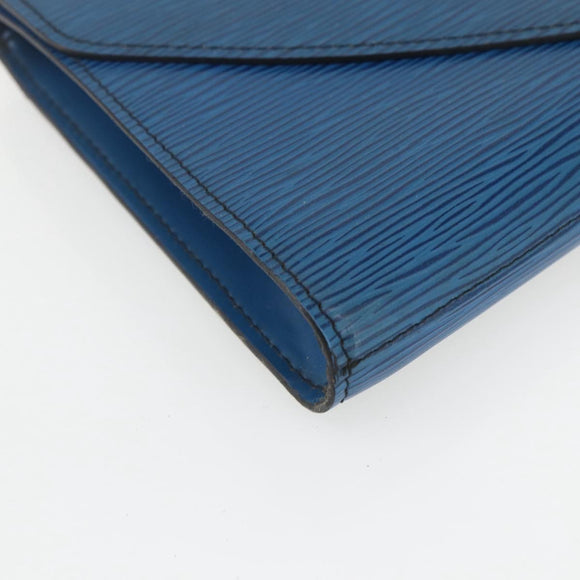 LOUIS VUITTON Epi Art Deco Clutch Bag Blue M52635 LV Auth th6575