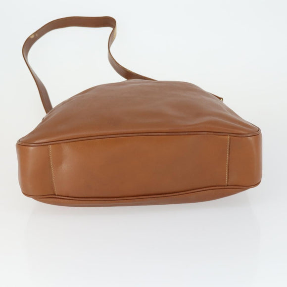 GUCCI Bamboo Shoulder Bag Leather 2way Brown Gold 001 1781 1577 Auth th6578