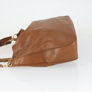 GUCCI Bamboo Shoulder Bag Leather 2way Brown Gold 001 1781 1577 Auth th6578-4
