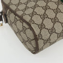 GUCCI GG Supreme Web Sherry Line Clutch Bag PVC Beige Gold 75 01 012 Auth th6579-16