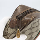 GUCCI GG Supreme Web Sherry Line Clutch Bag PVC Beige Gold 75 01 012 Auth th6579-8