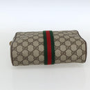 GUCCI GG Supreme Web Sherry Line Clutch Bag PVC Beige Gold 75 01 012 Auth th6579-6