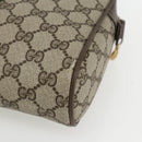 GUCCI GG Supreme Web Sherry Line Clutch Bag PVC Beige Gold 75 01 012 Auth th6579-7