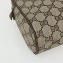 GUCCI GG Supreme Web Sherry Line Clutch Bag PVC Beige Gold 75 01 012 Auth th6579-14