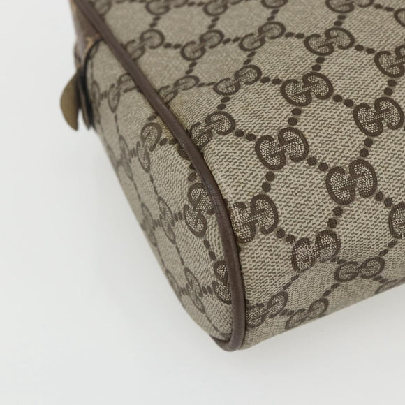 GUCCI GG Supreme Web Sherry Line Clutch Bag PVC Beige Gold 75 01 012 Auth th6579