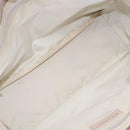 CHANEL New Travel Line Einkaufstasche Nylon Beige Silber CC Auth th6582-10