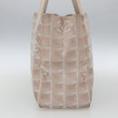 CHANEL New Travel Line Einkaufstasche Nylon Beige Silber CC Auth th6582-3