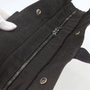 HERMES Her Line MM Hand Bag Canvas Gray Silver Auth th6586-6