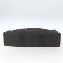 HERMES Her Line MM Hand Bag Canvas Gray Silver Auth th6586-5