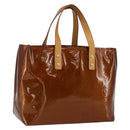 LOUIS VUITTON Monogram Vernis Reade PM Hand Bag Bronze M91146 LV Auth th6587-1