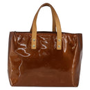 LOUIS VUITTON Monogram Vernis Reade PM Hand Bag Bronze M91146 LV Auth th6587-13