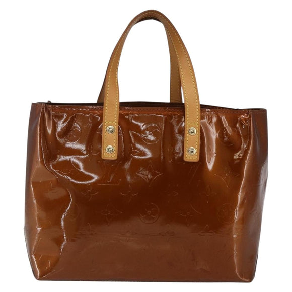 LOUIS VUITTON Monogram Vernis Reade PM Hand Bag Bronze M91146 LV Auth th6587