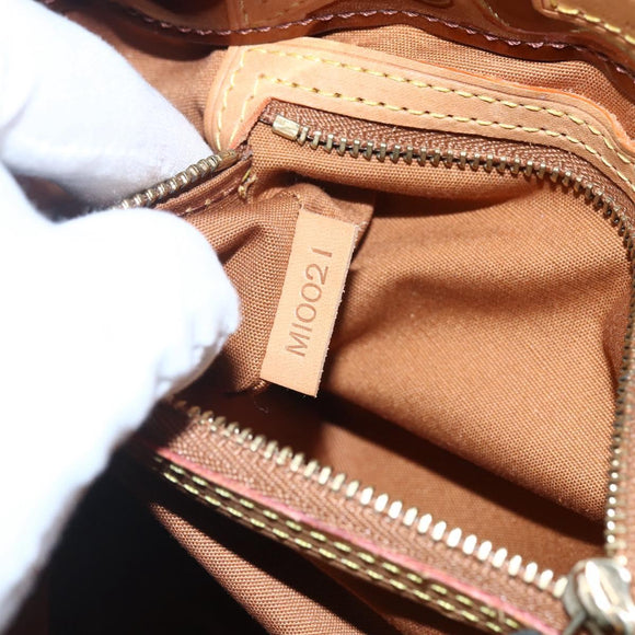 LOUIS VUITTON Monogram Vernis Reade PM Hand Bag Bronze M91146 LV Auth th6587