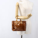 LOUIS VUITTON Monogram Vernis Reade PM Hand Bag Bronze M91146 LV Auth th6587-21