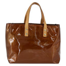 LOUIS VUITTON Monogram Vernis Reade PM Hand Bag Bronze M91146 LV Auth th6587-2