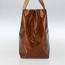 LOUIS VUITTON Monogram Vernis Reade PM Hand Bag Bronze M91146 LV Auth th6587-3