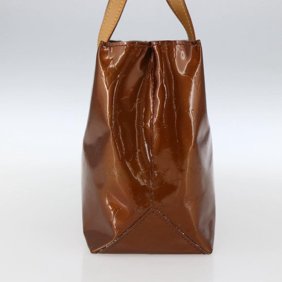 LOUIS VUITTON Monogram Vernis Reade PM Hand Bag Bronze M91146 LV Auth th6587