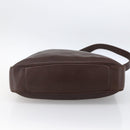 GUCCI Bamboo Shoulder Bag Leather 2way Brown Gold 001 1705 1577 Auth th6602-5
