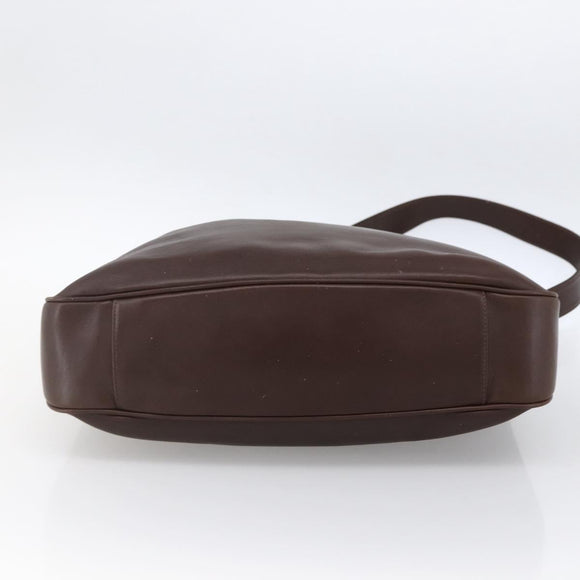 GUCCI Bamboo Shoulder Bag Leather 2way Brown Gold 001 1705 1577 Auth th6602