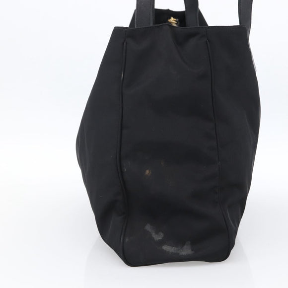 FENDI Tote Bag Nylon Black Gold Auth th6603