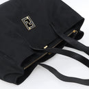 FENDI Tote Bag Nylon Black Gold Auth th6603-6