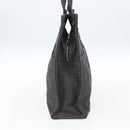 HERMES Her Line MM Hand Bag Canvas Gray Silver Auth th6604-4