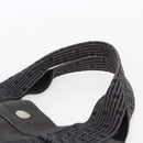 HERMES Her Line MM Hand Bag Canvas Gray Silver Auth th6604-8