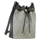 GUCCI Micro GG Supreme Sherry Line Bag PVC Navy Gold 164 02 034 Auth th6606-1