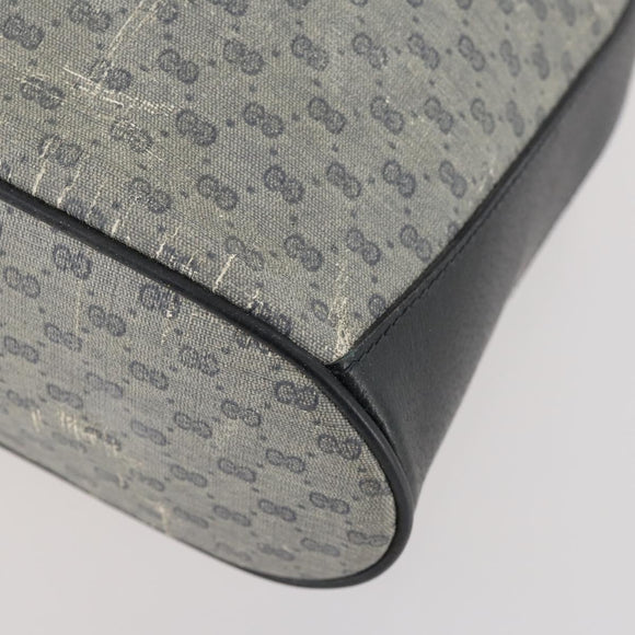 GUCCI Micro GG Supreme Sherry Line Bag PVC Navy Gold 164 02 034 Auth th6606