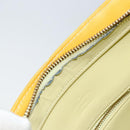 LOUIS VUITTON Monogram Vernis Houston Hand Bag Lime Yellow M91055 LV Auth th6608-10