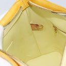 LOUIS VUITTON Monogram Vernis Houston Hand Bag Lime Yellow M91055 LV Auth th6608-22