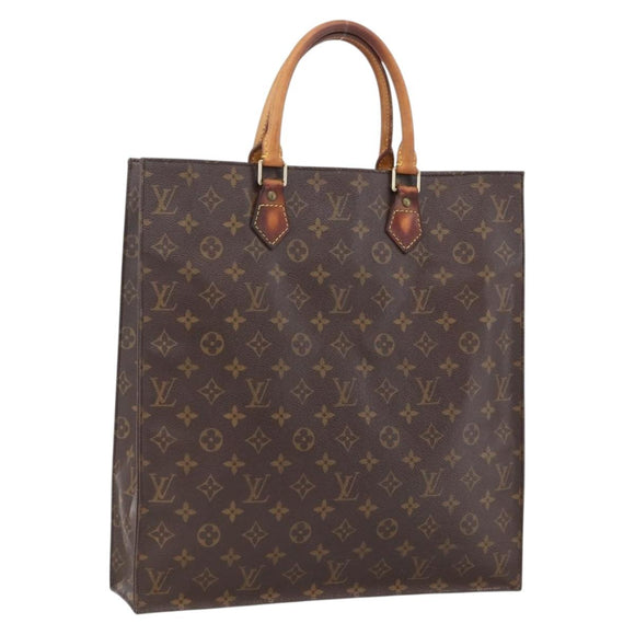 LOUIS VUITTON Monogram Sac Plat Hand Bag M51140 LV Auth th6610