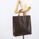 LOUIS VUITTON Monogram Sac Plat Hand Bag M51140 LV Auth th6610-19