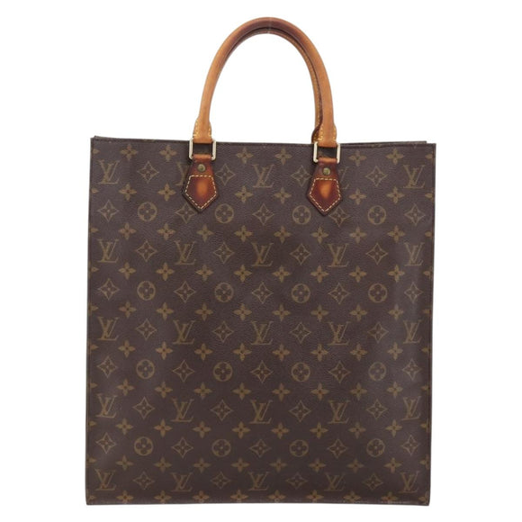 LOUIS VUITTON Monogram Sac Plat Hand Bag M51140 LV Auth th6610