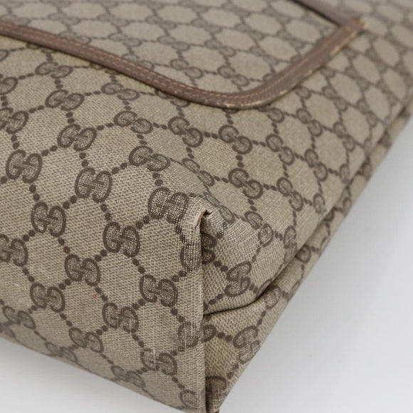 GUCCI GG Supreme Web Sherry Line Tote Bag PVC Beige Gold 39 02 003 Auth th6613