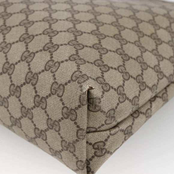 GUCCI GG Supreme Web Sherry Line Tote Bag PVC Beige Gold 39 02 003 Auth th6613