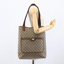 GUCCI GG Supreme Web Sherry Line Tote Bag PVC Beige Gold 39 02 003 Auth th6613-21
