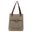 GUCCI GG Supreme Web Sherry Line Tote Bag PVC Beige Gold 39 02 003 Auth th6613-13