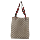 GUCCI GG Supreme Web Sherry Line Tote Bag PVC Beige Gold 39 02 003 Auth th6613-2