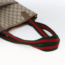 GUCCI GG Supreme Web Sherry Line Tote Bag PVC Beige Gold 39 02 003 Auth th6613-7