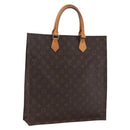 LOUIS VUITTON Monogram Sac Plat Hand Bag M51140 LV Auth th6622-1
