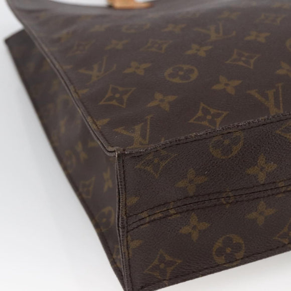 LOUIS VUITTON Monogram Sac Plat Hand Bag M51140 LV Auth th6622