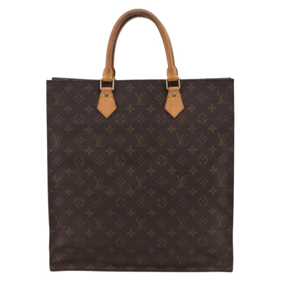 LOUIS VUITTON Monogram Sac Plat Hand Bag M51140 LV Auth th6622