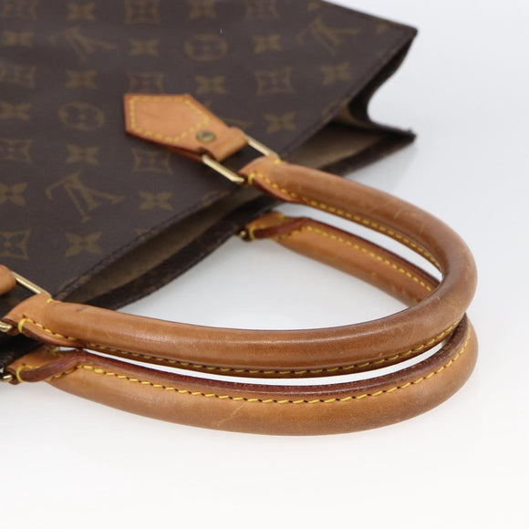 LOUIS VUITTON Monogram Sac Plat Hand Bag M51140 LV Auth th6622