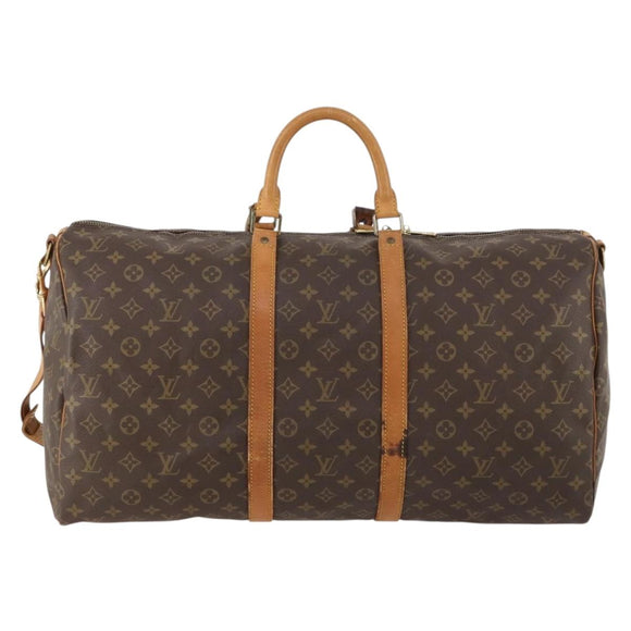 LOUIS VUITTON Monogram Keepall Bandouliere 55 Boston Bag M41414 LV Auth th6635