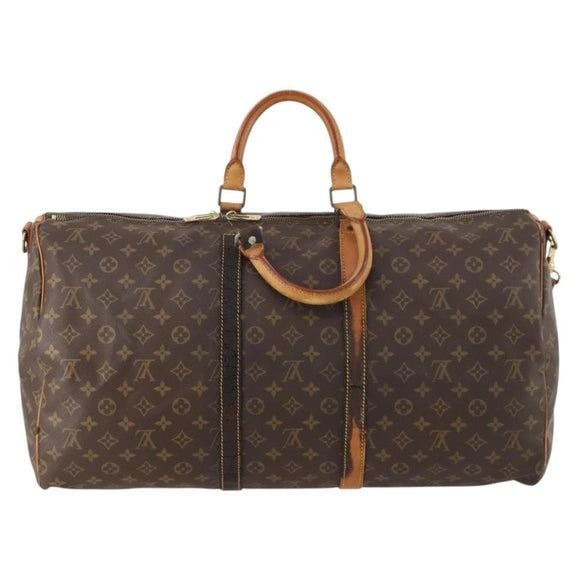LOUIS VUITTON Monogram Keepall Bandouliere 55 Boston Bag M41414 LV Auth th6635
