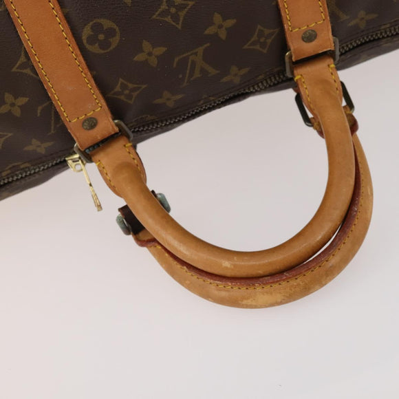 LOUIS VUITTON Monogram Keepall Bandouliere 55 Boston Bag M41414 LV Auth th6635