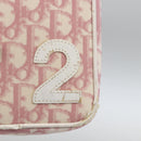 Christian Dior Trotter Canvas Pouch PVC Pink Silver Auth th6638-8